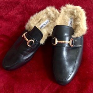 Steve Madden fur mules
